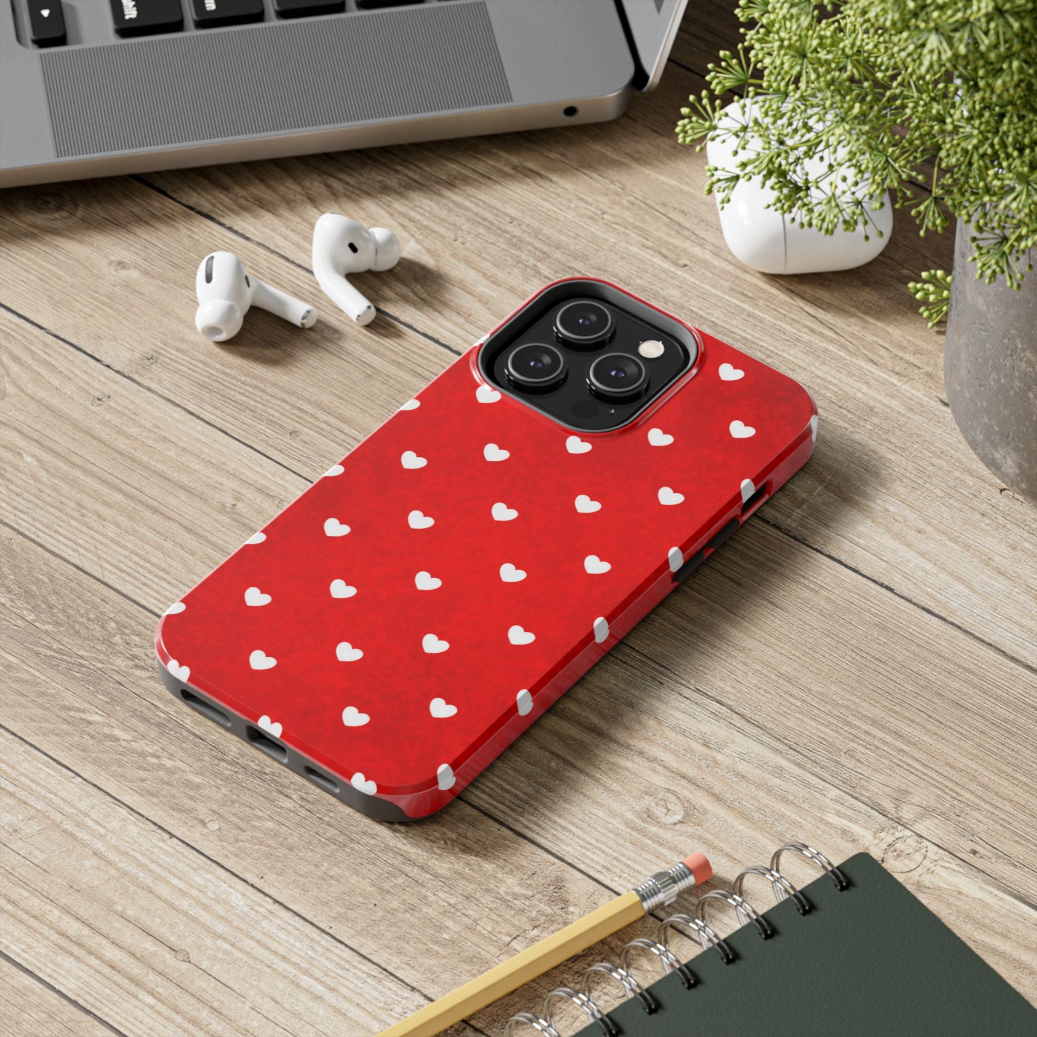 I’m Yours Red Heart Pattern Tough Phone Case