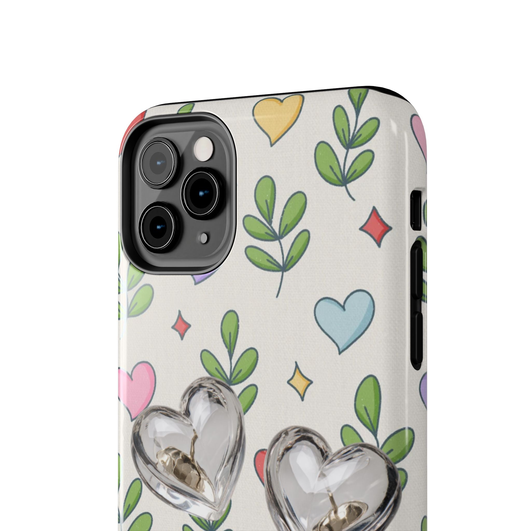 Floral Hearts Tough Phone Case