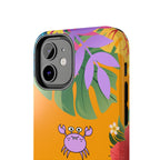 Tropical Floral Crab Tough Phone Case