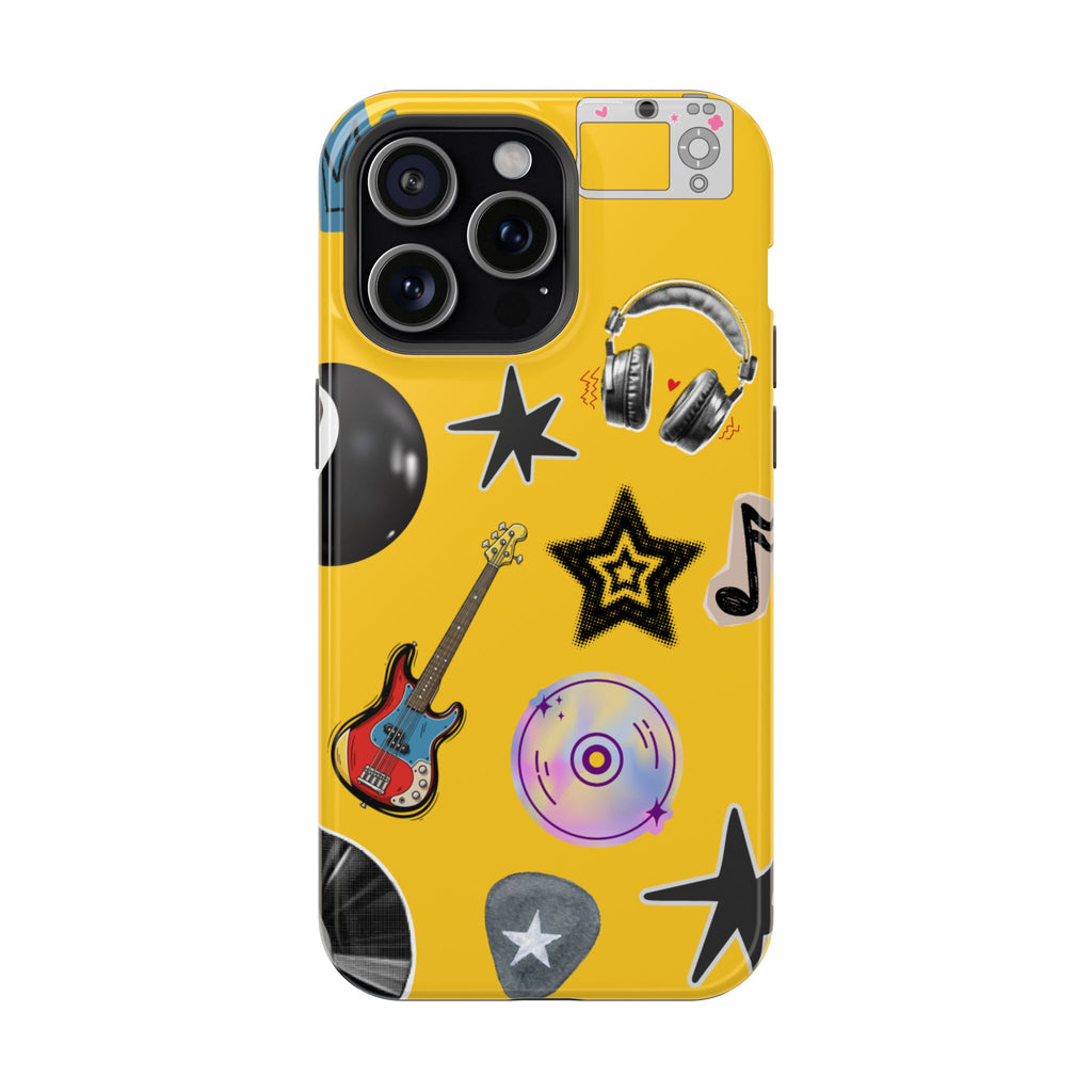 Yellow Music Icons MagSafe Phone Case