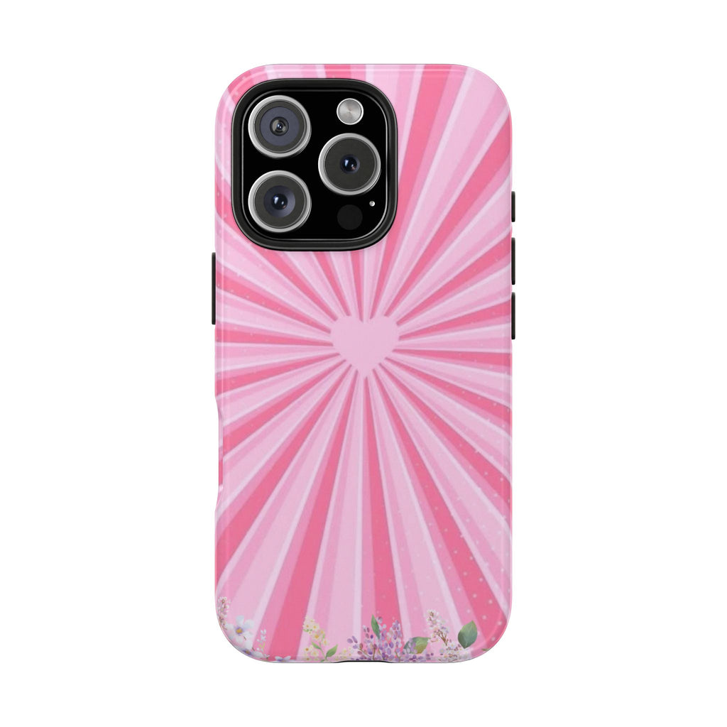 Pink Heartburst Tough Phone Case