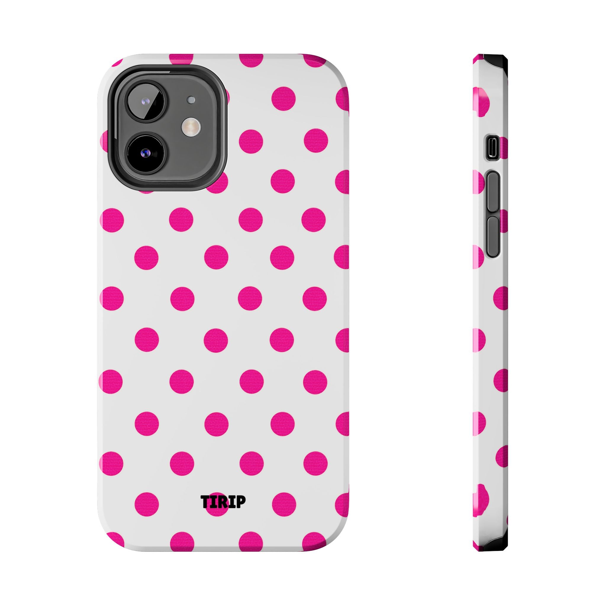 Pink & White Polka Dot Tough Phone Case