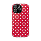 Red & White Polka Dot Tough Phone Cases