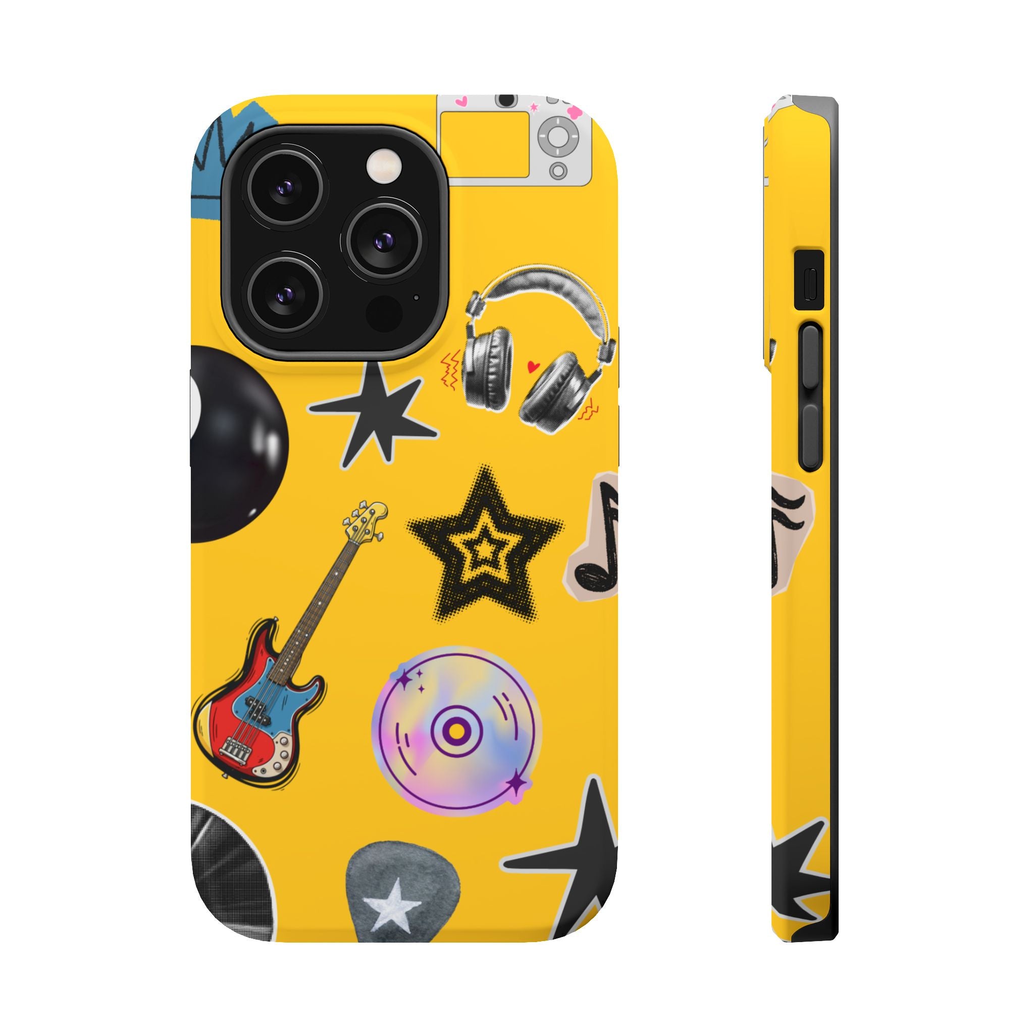 Yellow Music Icons MagSafe Phone Case