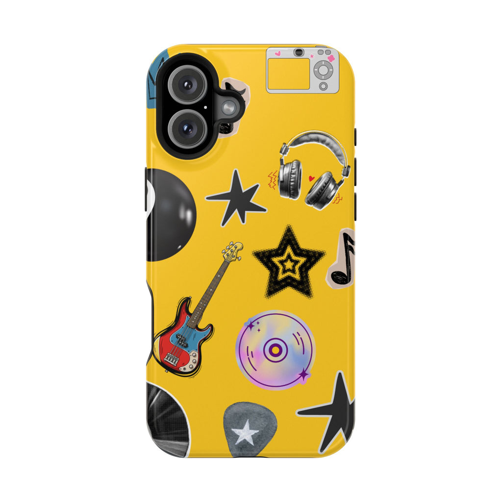 Yellow Music Icons MagSafe Phone Case