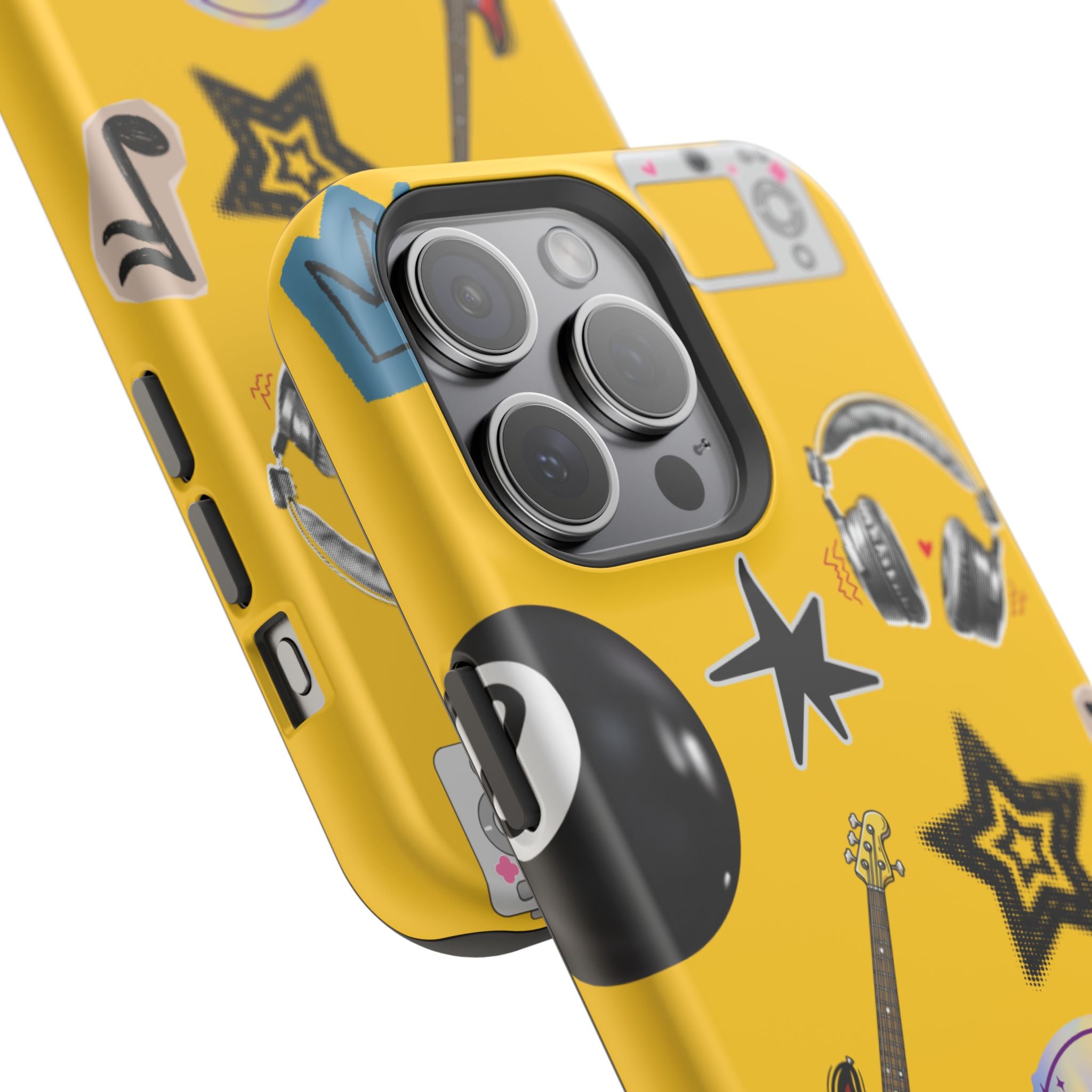 Yellow Music Icons MagSafe Phone Case