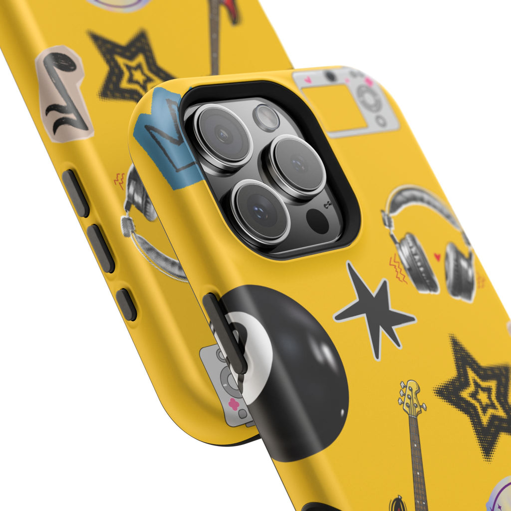 Yellow Music Icons MagSafe Phone Case