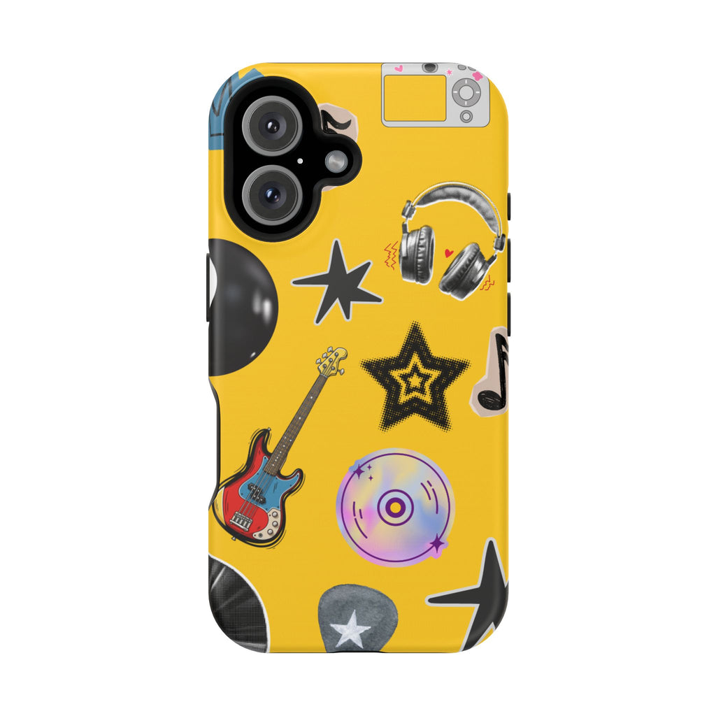 Yellow Music Icons MagSafe Phone Case