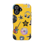 Yellow Music Icons MagSafe Phone Case