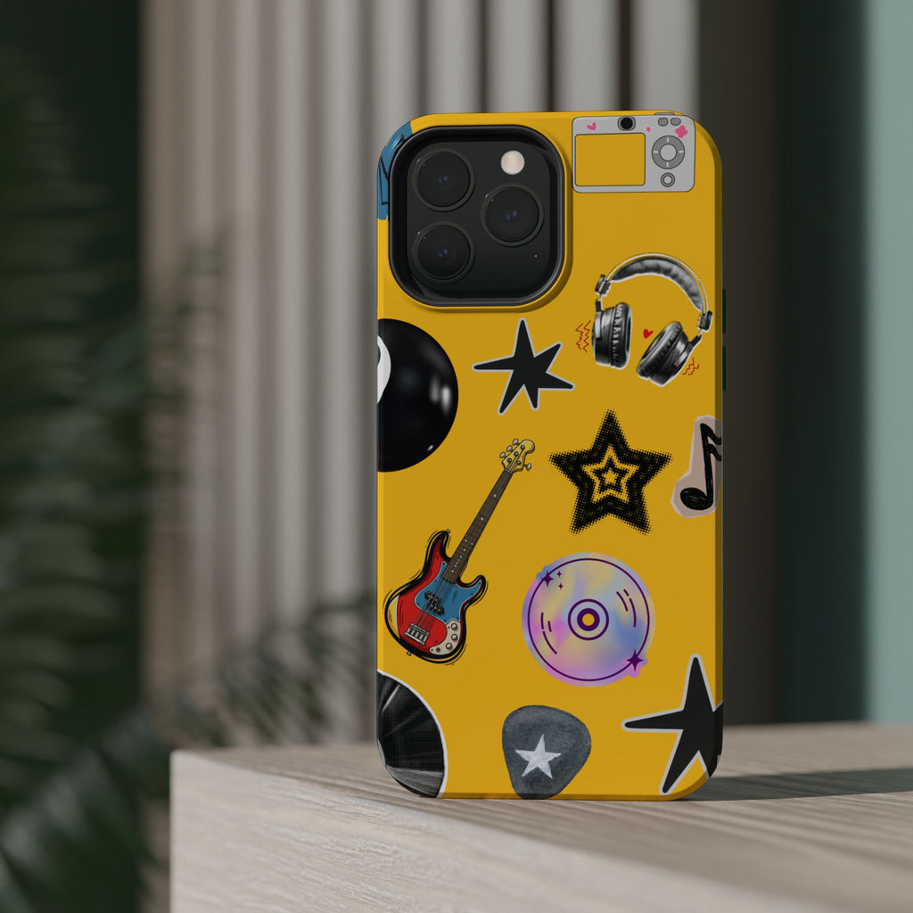 Yellow Music Icons MagSafe Phone Case