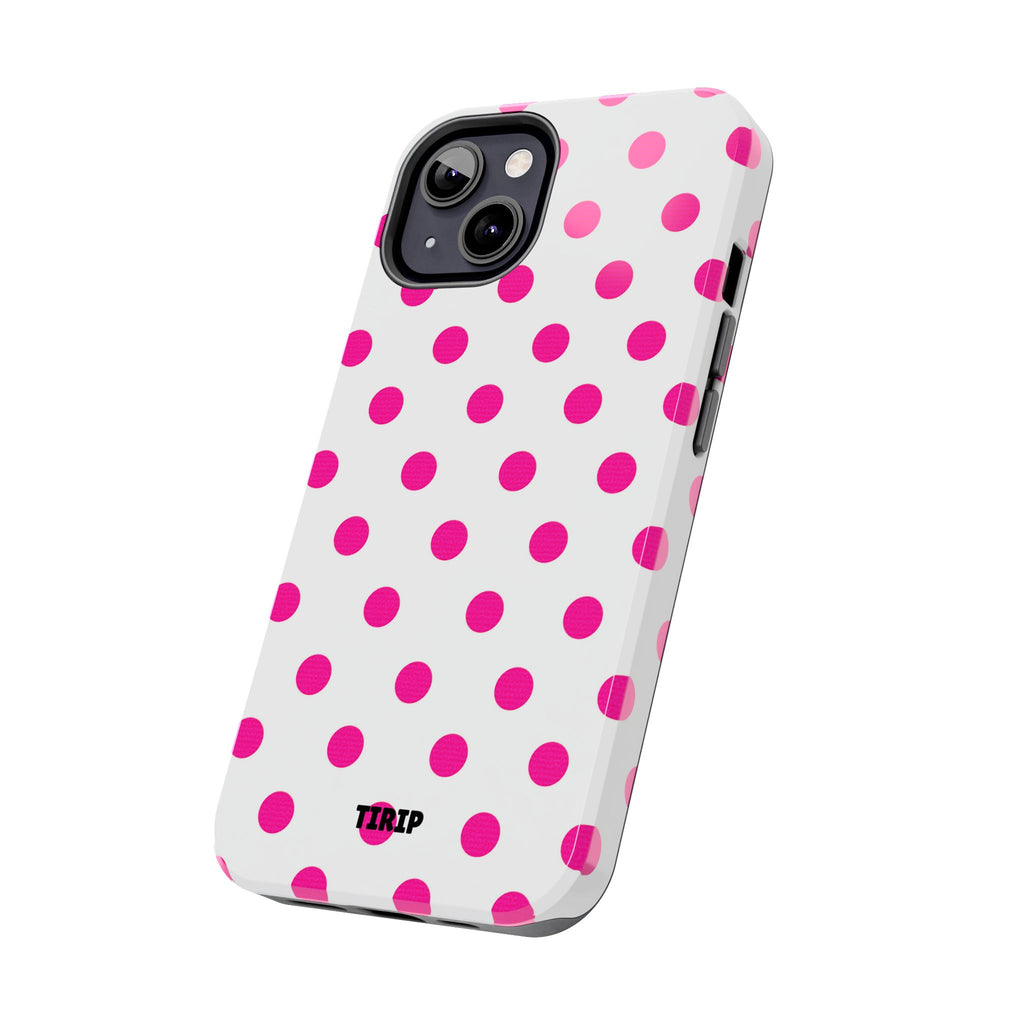 Pink & White Polka Dot Tough Phone Case