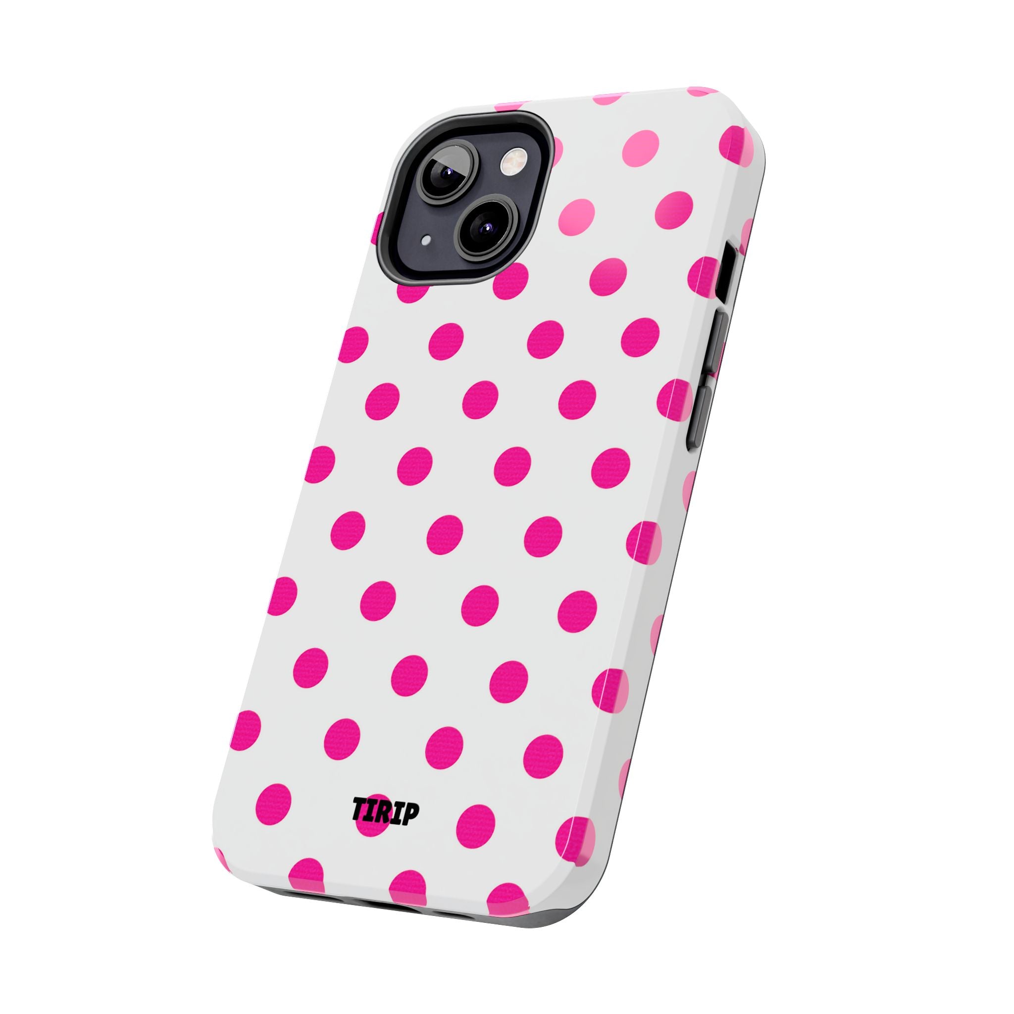 Pink & White Polka Dot Tough Phone Case