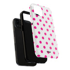 Pink & White Polka Dot Tough Phone Case