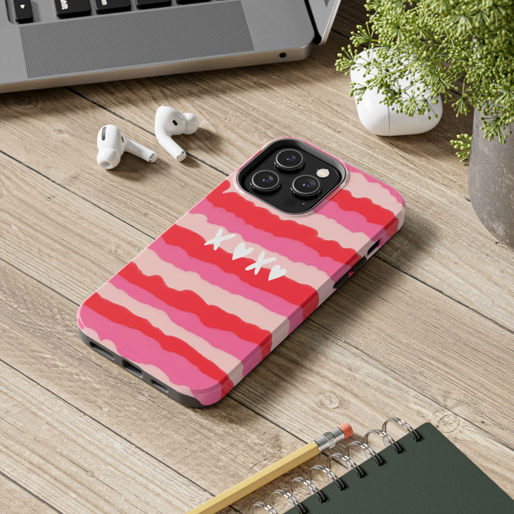 XOXO Stripe Tough Phone Case
