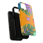 Tropical Floral Crab Tough Phone Case