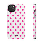 Pink & White Polka Dot Tough Phone Case