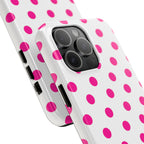 Pink & White Polka Dot Tough Phone Case