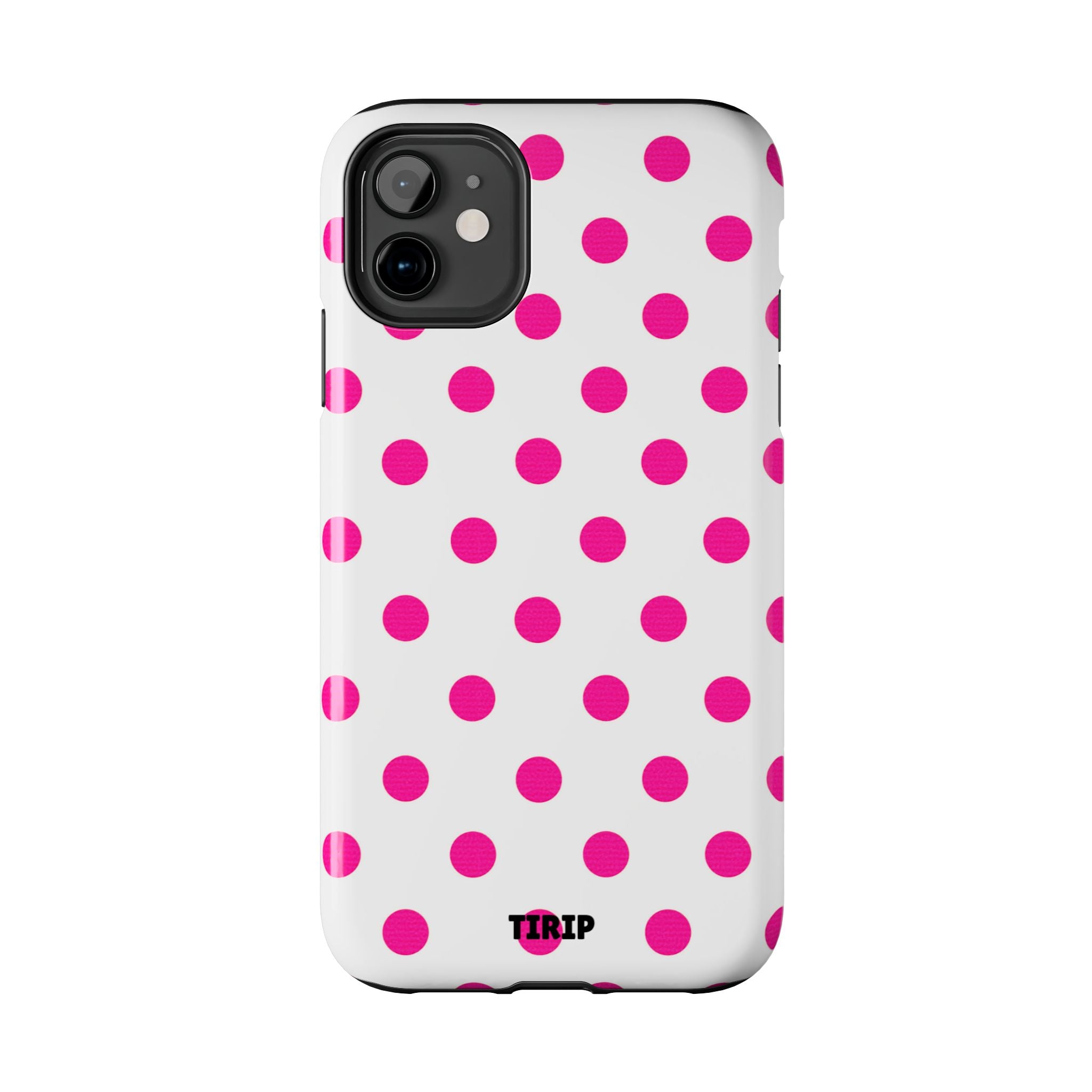 Pink & White Polka Dot Tough Phone Case