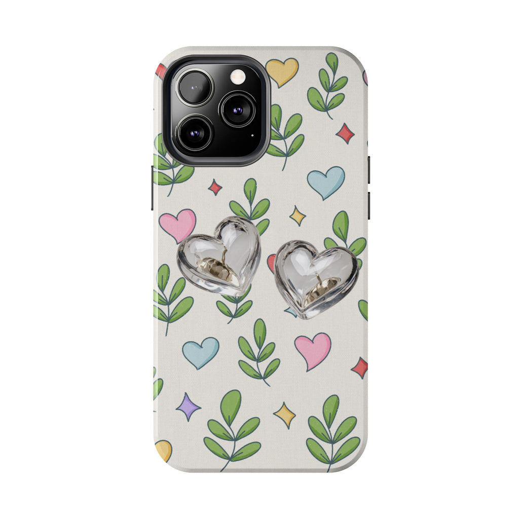 Floral Hearts Tough Phone Case