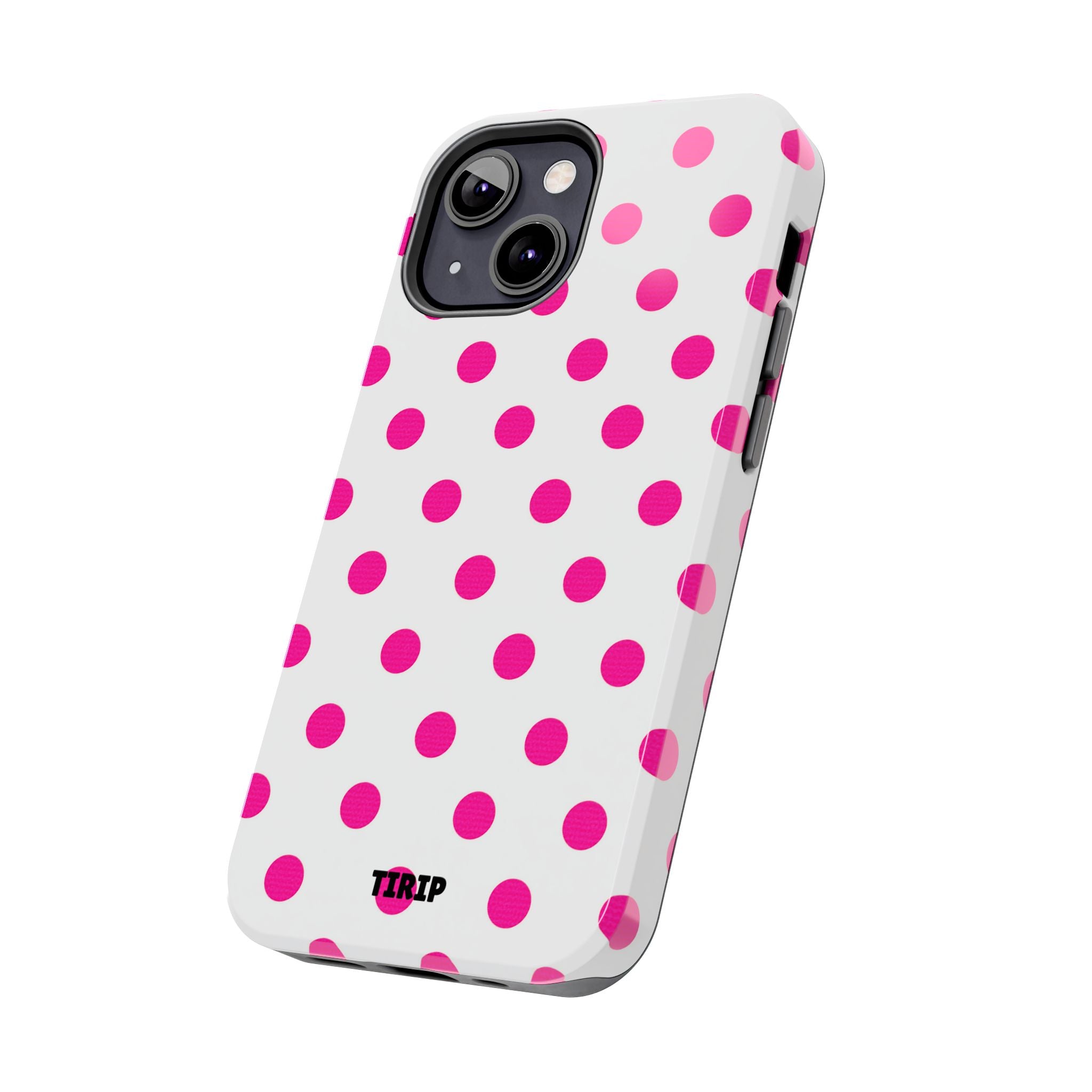 Pink & White Polka Dot Tough Phone Case