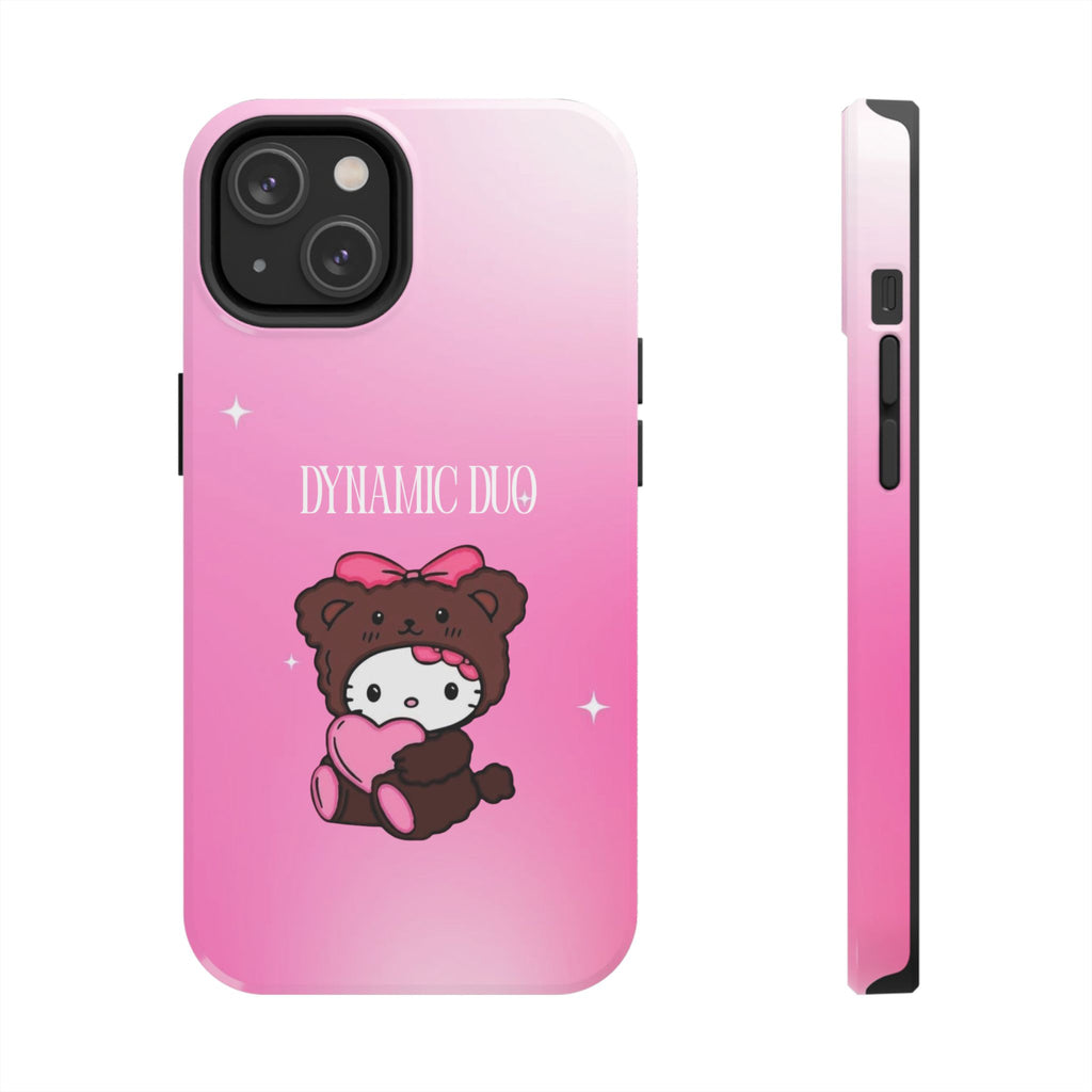 Brown 'Dynamic Duo' Part 2 Cute Bear Tough Phone Case