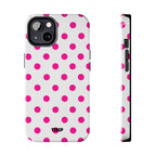 Pink & White Polka Dot Tough Phone Case
