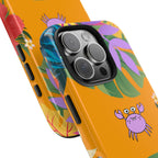 Tropical Floral Crab Tough Phone Case