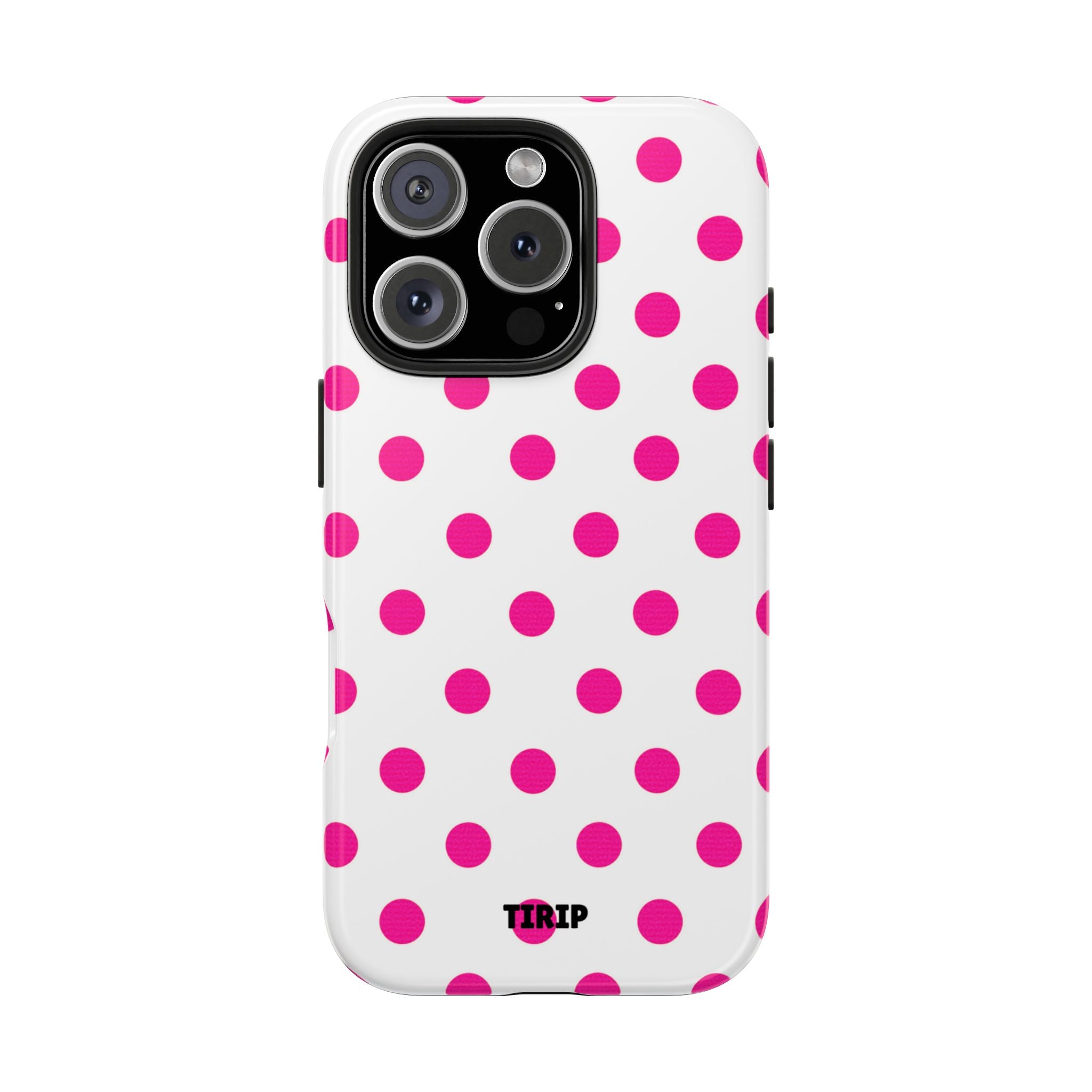 Pink & White Polka Dot Tough Phone Case