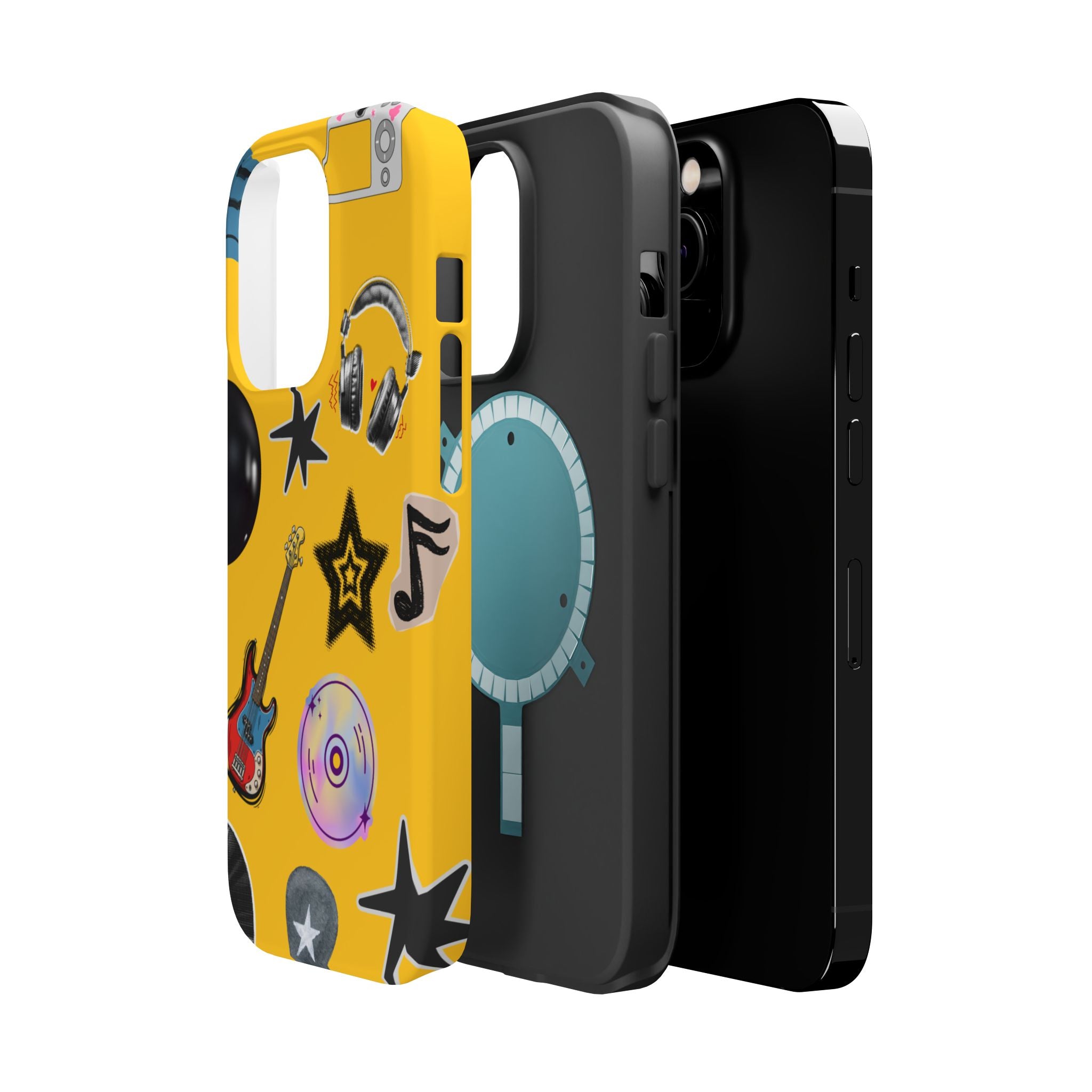 Yellow Music Icons MagSafe Phone Case