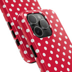Red & White Polka Dot Tough Phone Cases