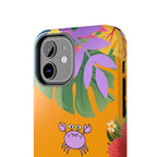 Tropical Floral Crab Tough Phone Case