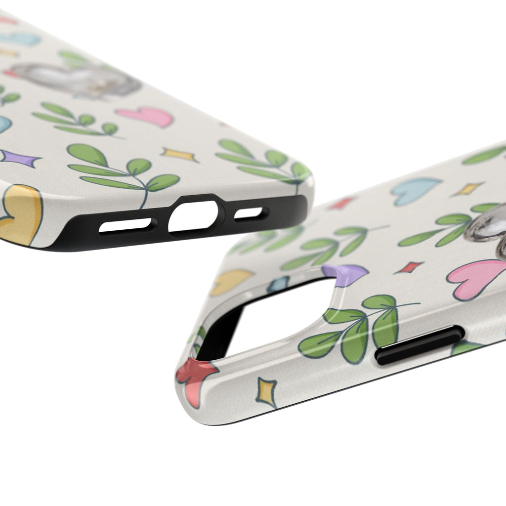 Floral Hearts Tough Phone Case
