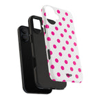 Pink & White Polka Dot Tough Phone Case