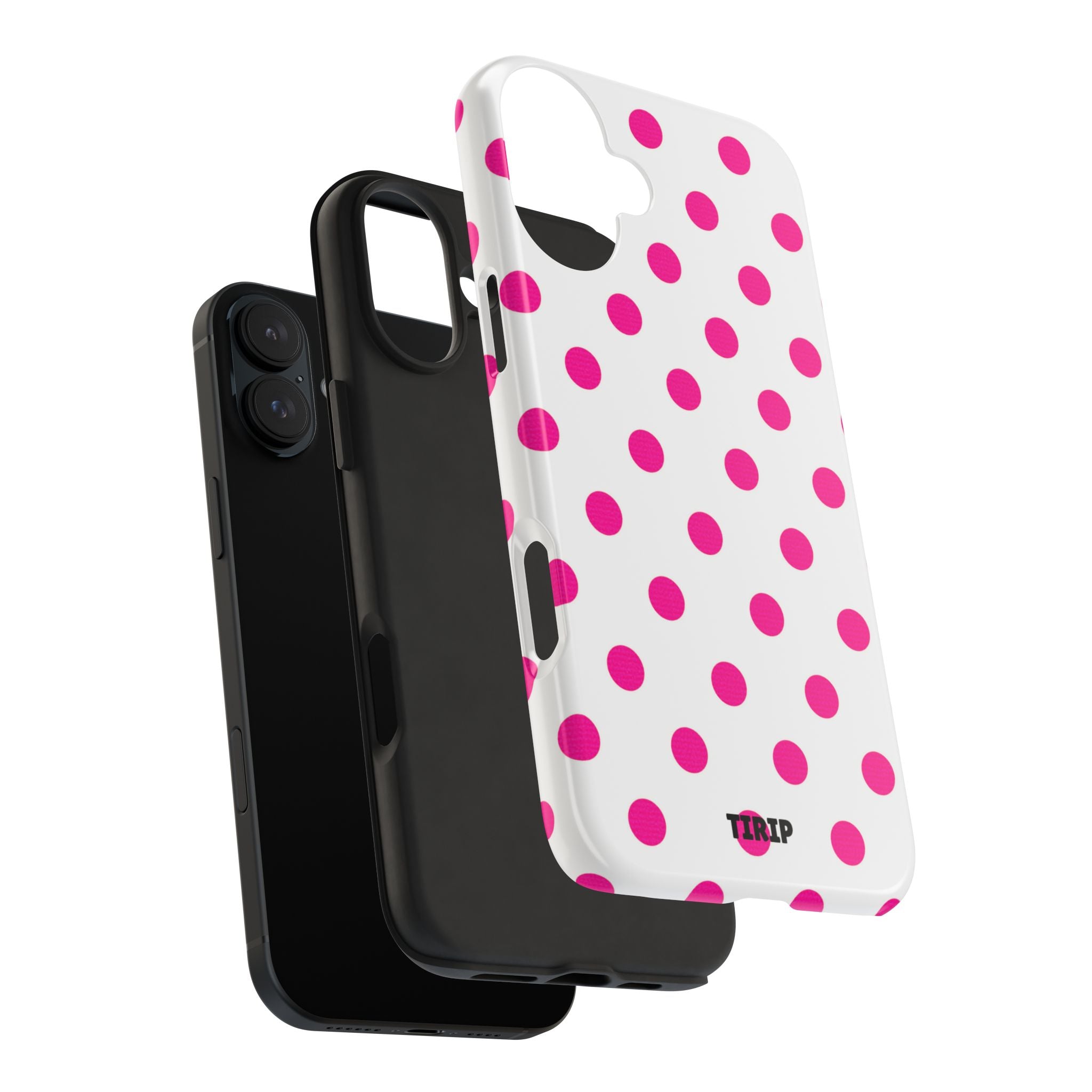 Pink & White Polka Dot Tough Phone Case