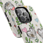 Floral Hearts Tough Phone Case