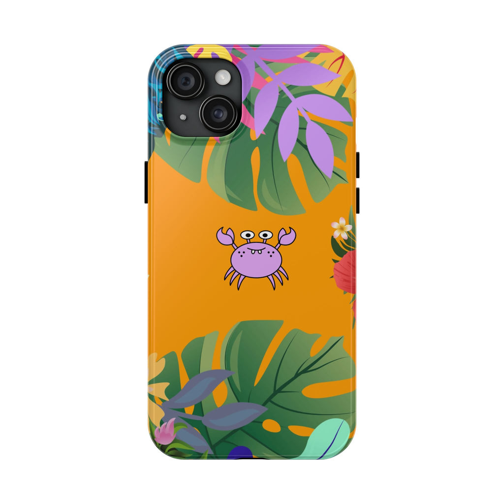 Tropical Floral Crab Tough Phone Case