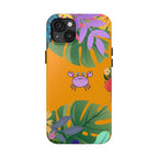 Tropical Floral Crab Tough Phone Case