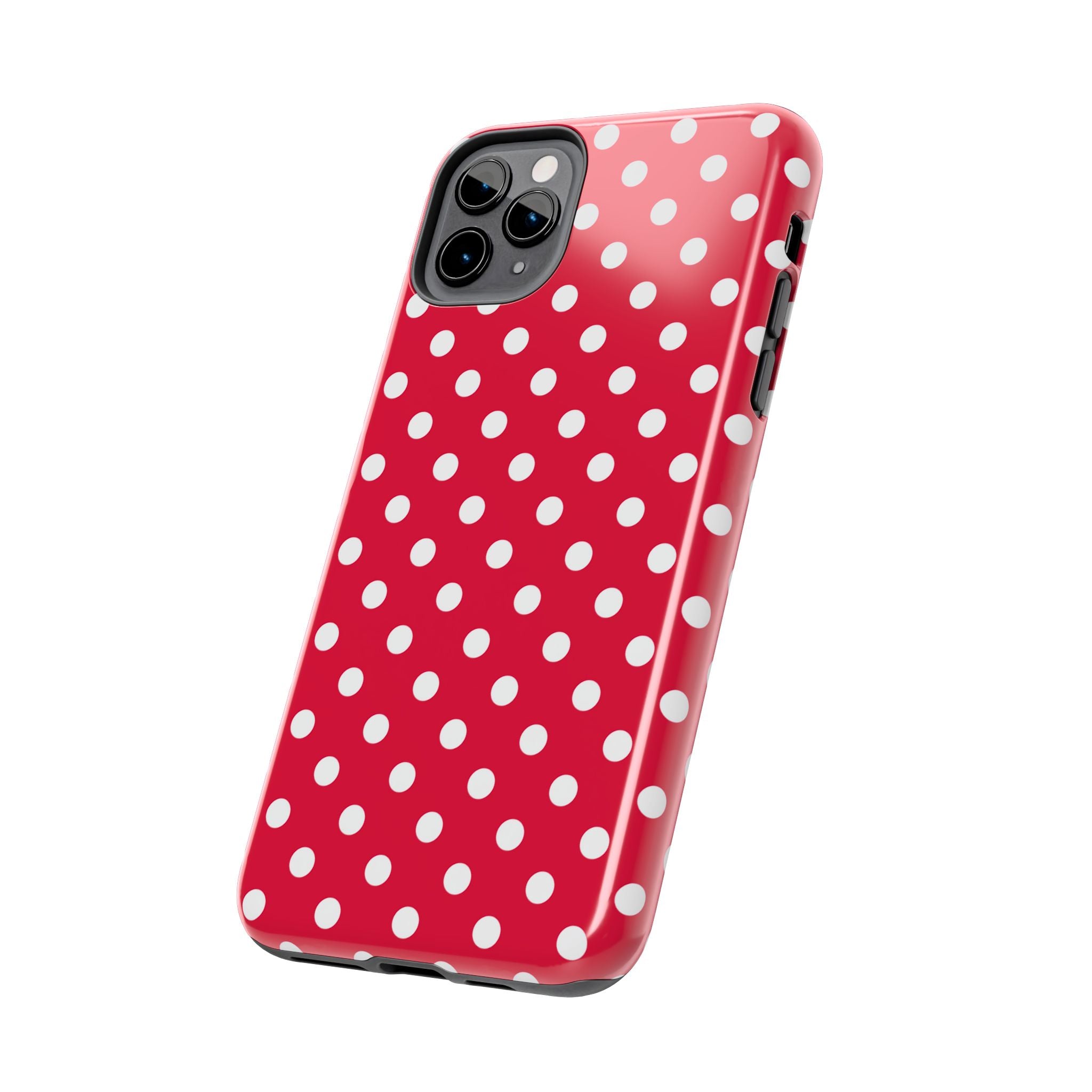 Red & White Polka Dot Tough Phone Cases