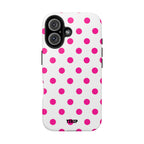 Pink & White Polka Dot Tough Phone Case