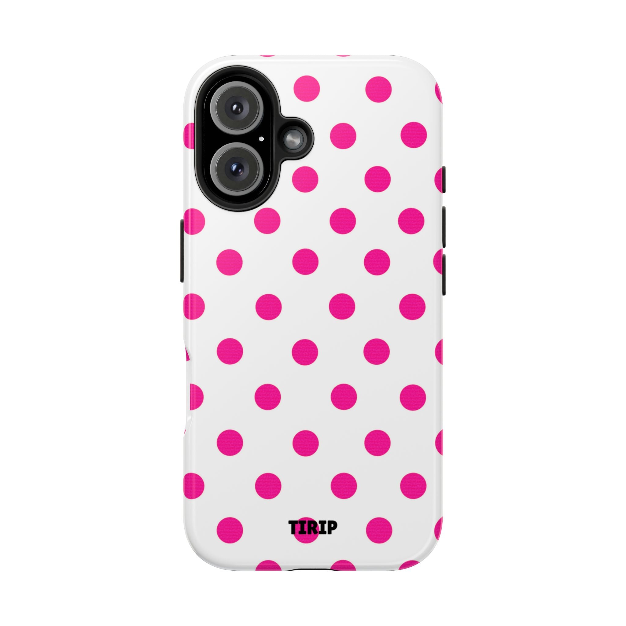 Pink & White Polka Dot Tough Phone Case