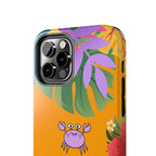Tropical Floral Crab Tough Phone Case