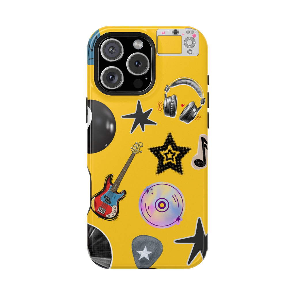 Yellow Music Icons MagSafe Phone Case