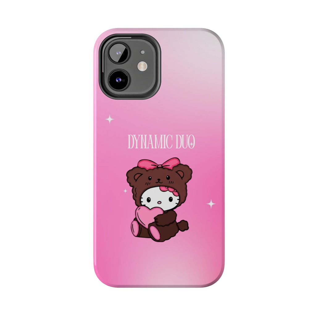 Brown 'Dynamic Duo' Part 2 Cute Bear Tough Phone Case