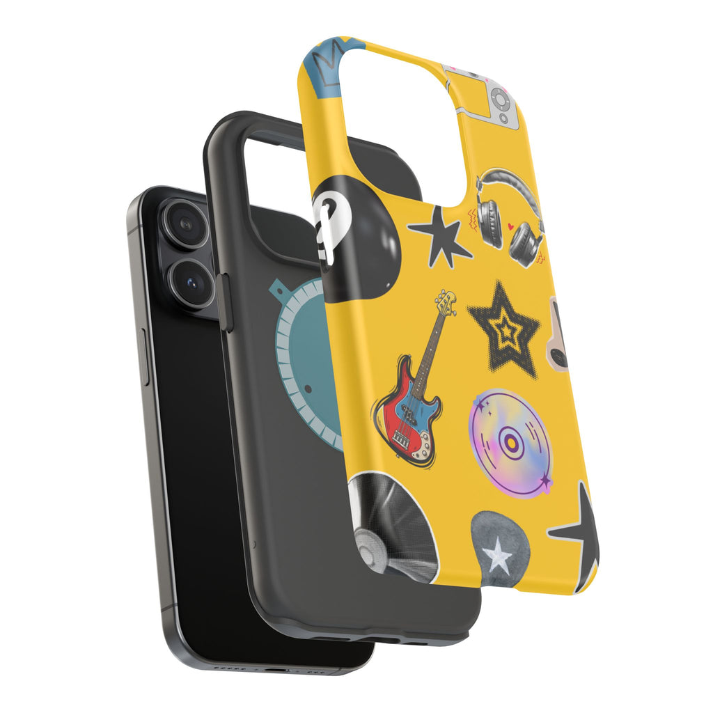Yellow Music Icons MagSafe Phone Case