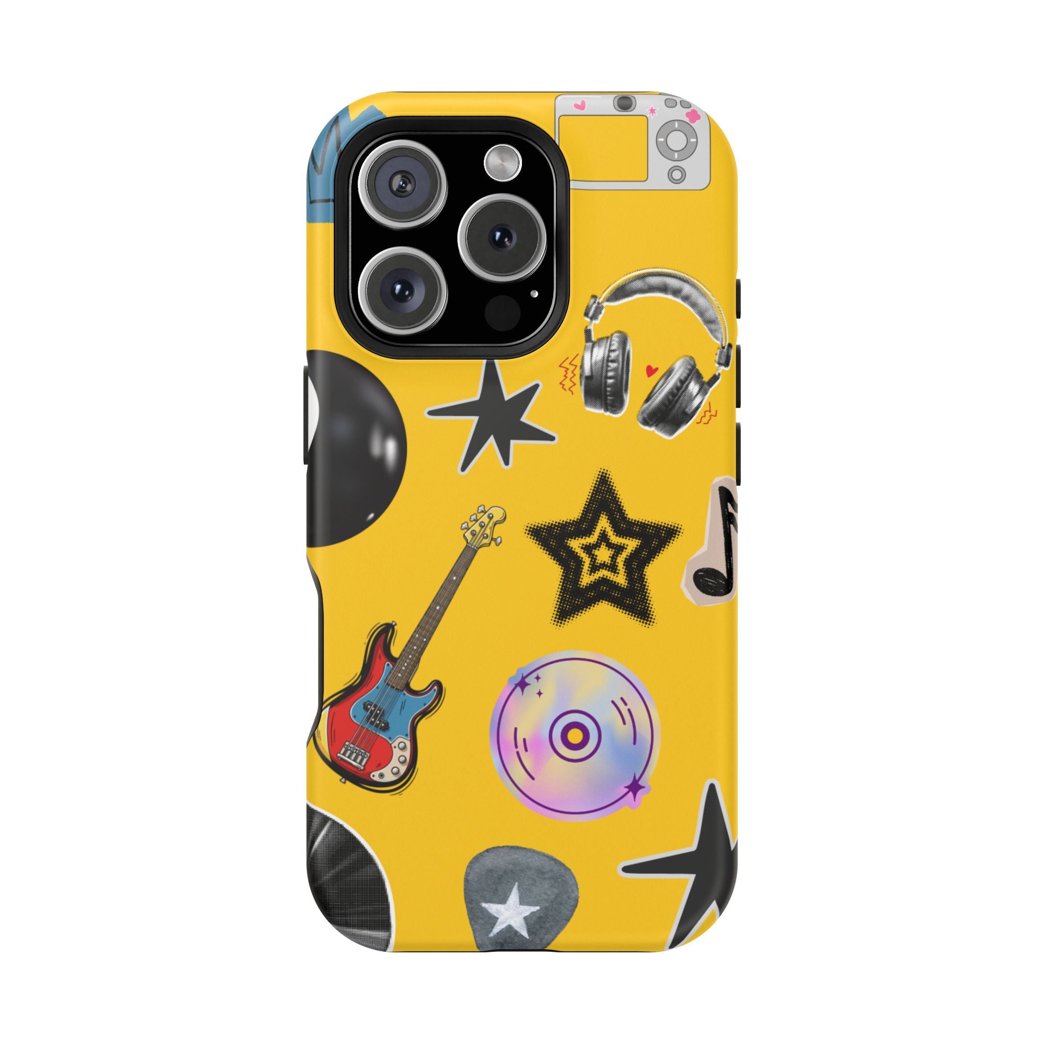 Yellow Music Icons MagSafe Phone Case