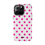 Pink & White Polka Dot Tough Phone Case