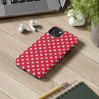 Red & White Polka Dot Tough Phone Cases