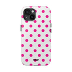 Pink & White Polka Dot Tough Phone Case