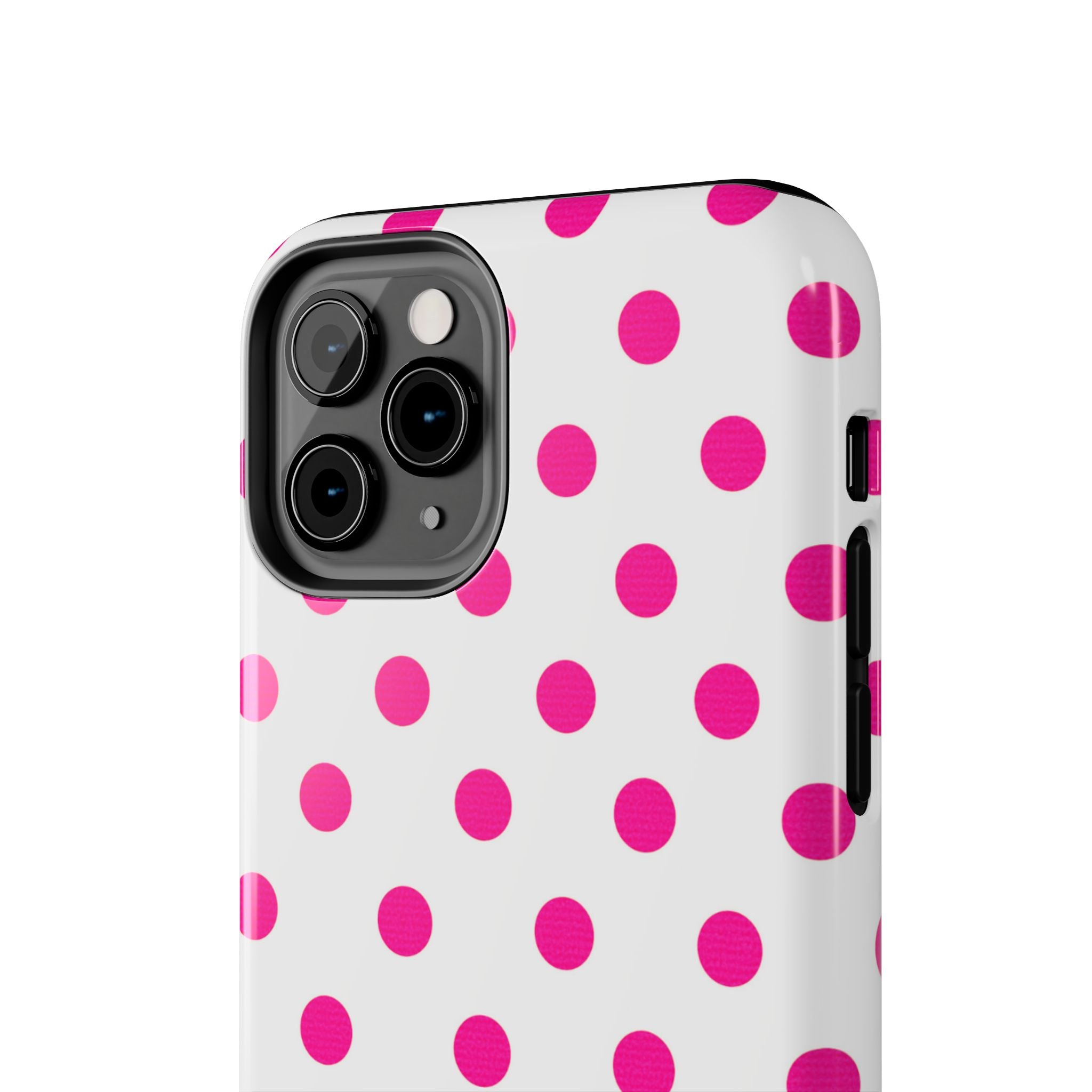 Pink & White Polka Dot Tough Phone Case