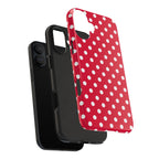 Red & White Polka Dot Tough Phone Cases